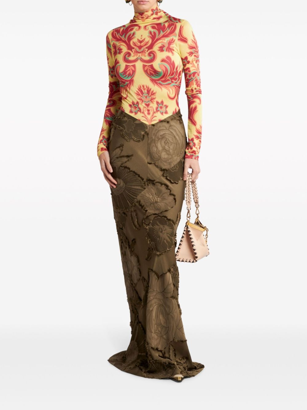 ETRO Maxi-jurk met bloemenprint - Geel