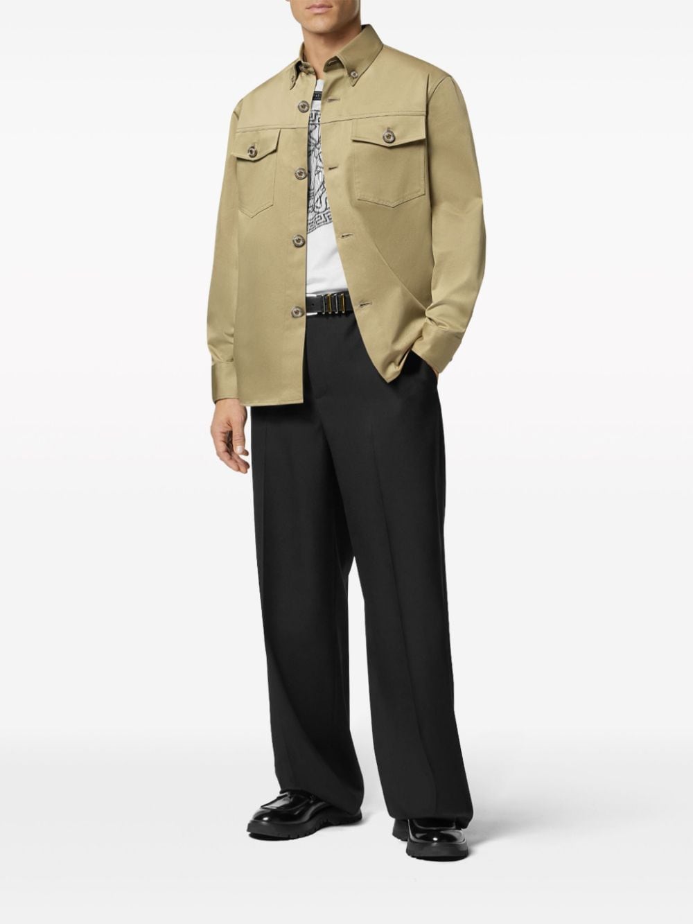 Versace long-sleeved overshirt - Beige