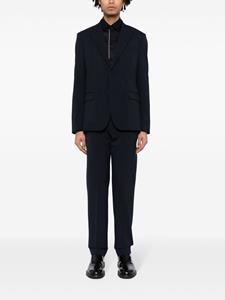 BOSS contrast-trim cotton shirt - Blauw