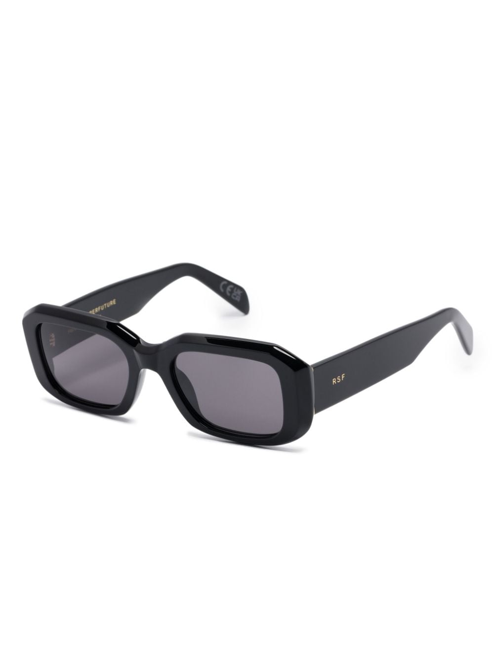 Retrosuperfuture Sagrado zonnebril met rechthoekig montuur - Zwart
