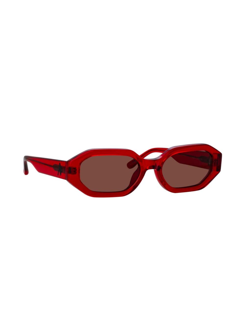 Linda Farrow Irene zonnebril met ovalen montuur - Rood