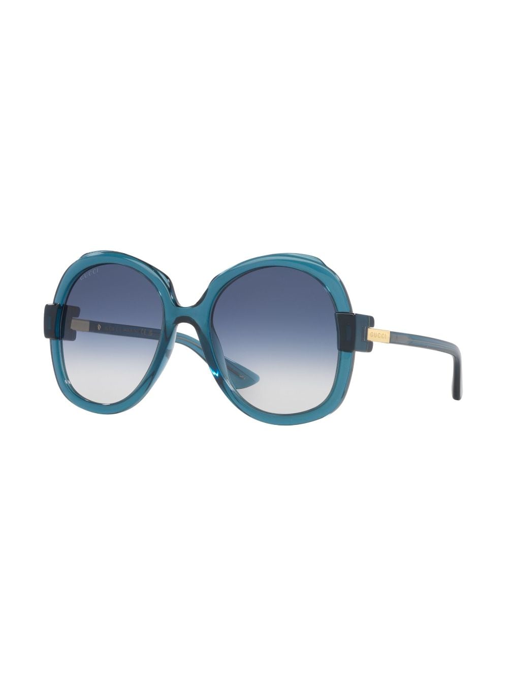 Gucci Eyewear Zonnebril met rond montuur - Blauw