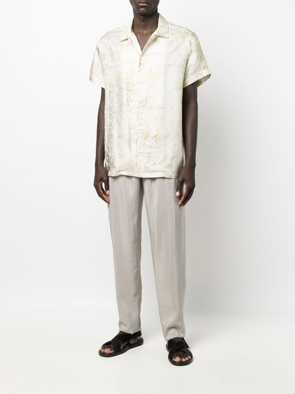 Emporio Armani Overhemd met print - Beige