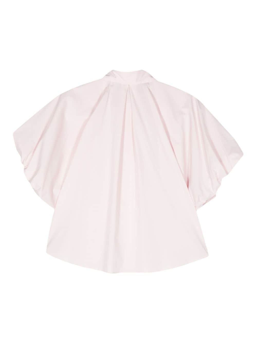 Mazzarelli puff-sleeve poplin blouse - Roze
