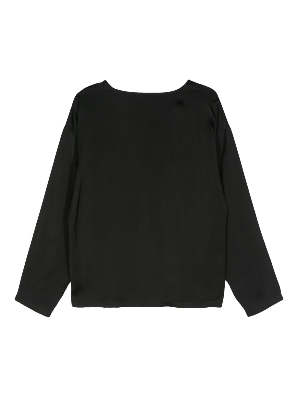 Fabiana Filippi long-sleeve satin blouse - Zwart