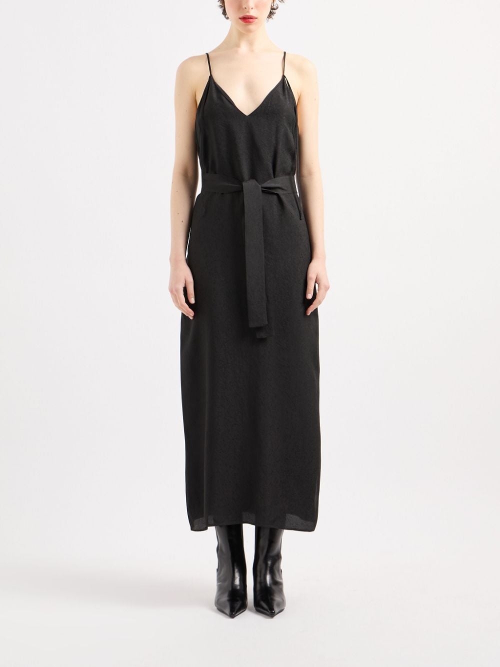 Armani Exchange Maxi-jurk met jacquard - Zwart