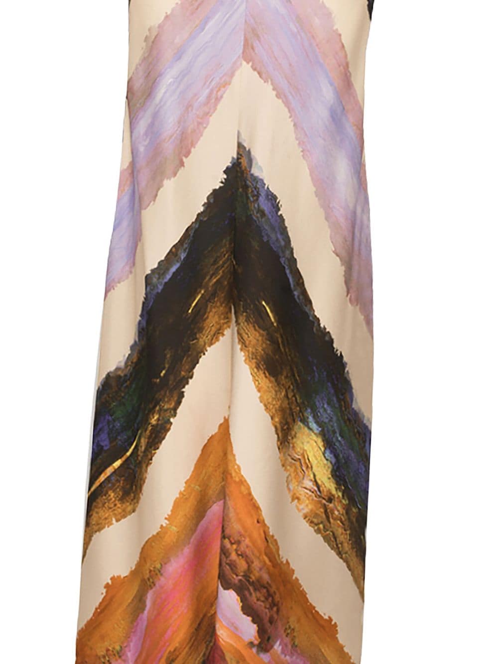 Silvia Tcherassi Maxi-jurk met abstracte print - Oranje