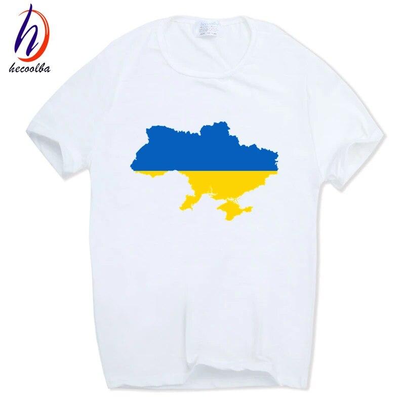 YSM Cotton Tshirt Mannen Print Oekraïne Vlag Mode T-shirt O Hals Korte mouwen Oekraïne Patriottisme Nationaal Embleem T