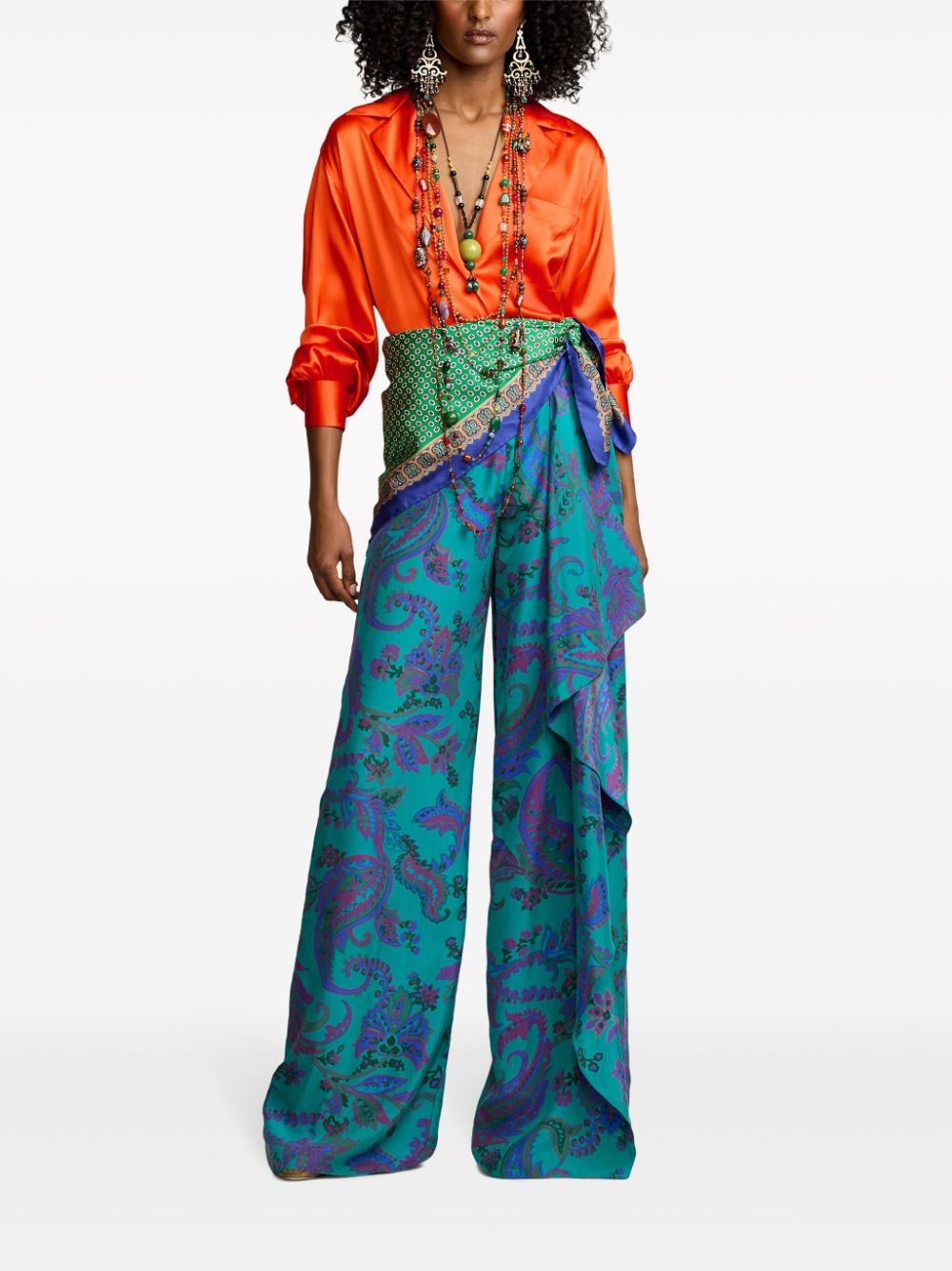 Ralph Lauren Collection Stretch blouse - Oranje