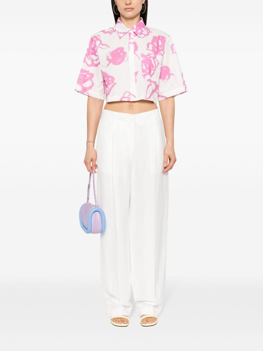 MSGM Cropped blouse - Roze