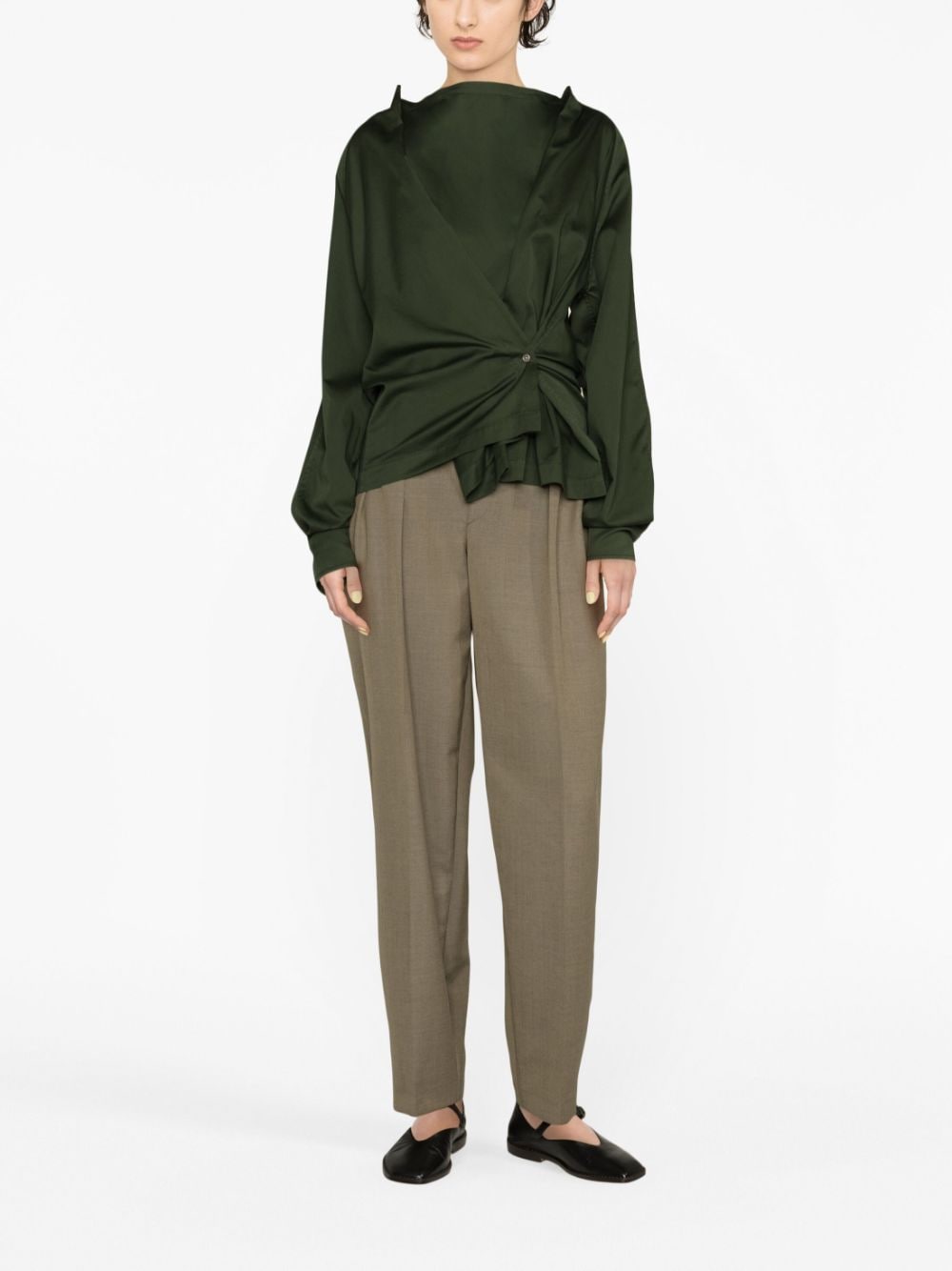 LEMAIRE Asymmetrische blouse - Groen