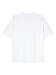 Stone Island embroidered-logo cotton T-shirt - Wit