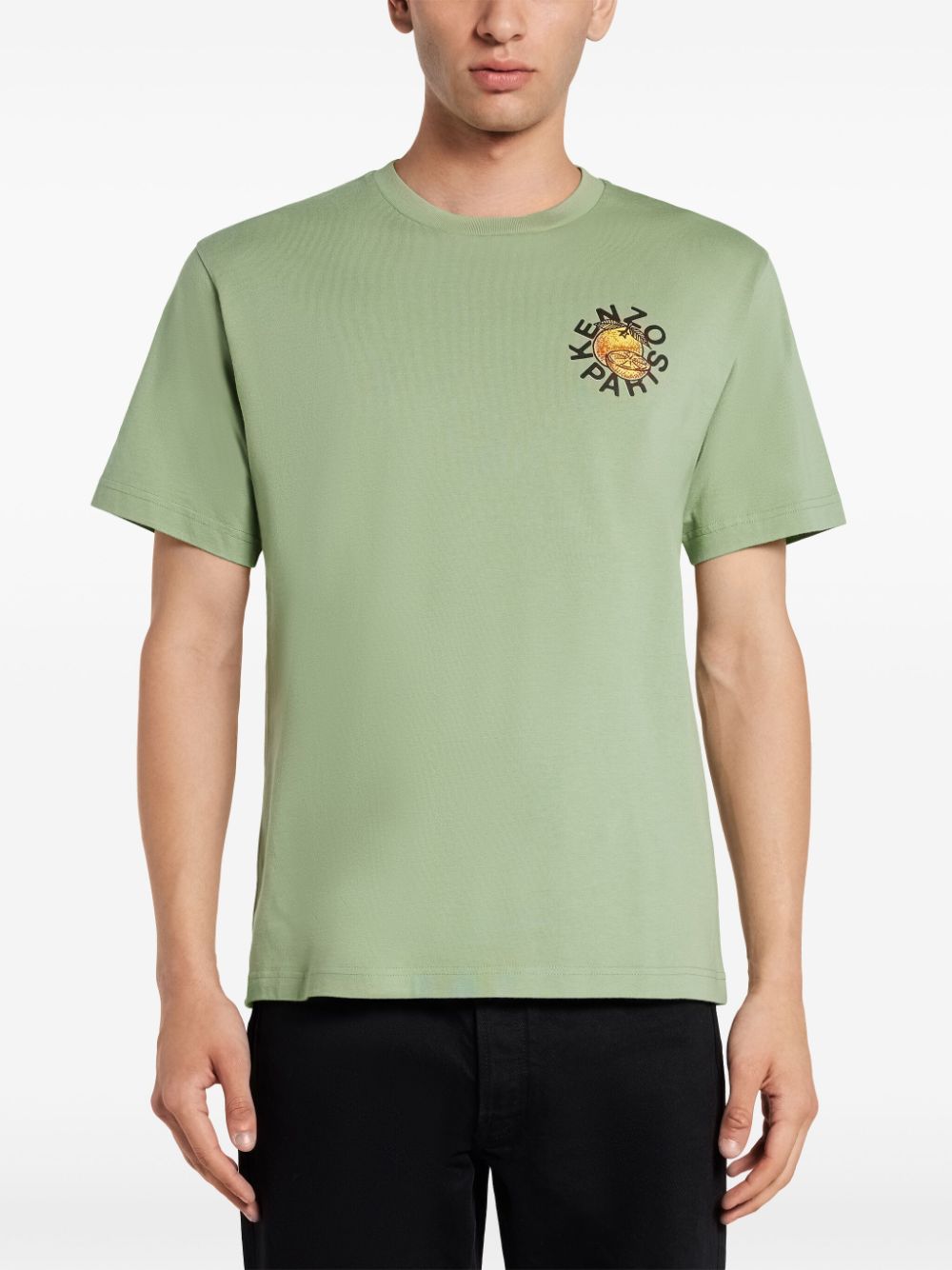 Kenzo logo-print cotton T-shirt - Groen