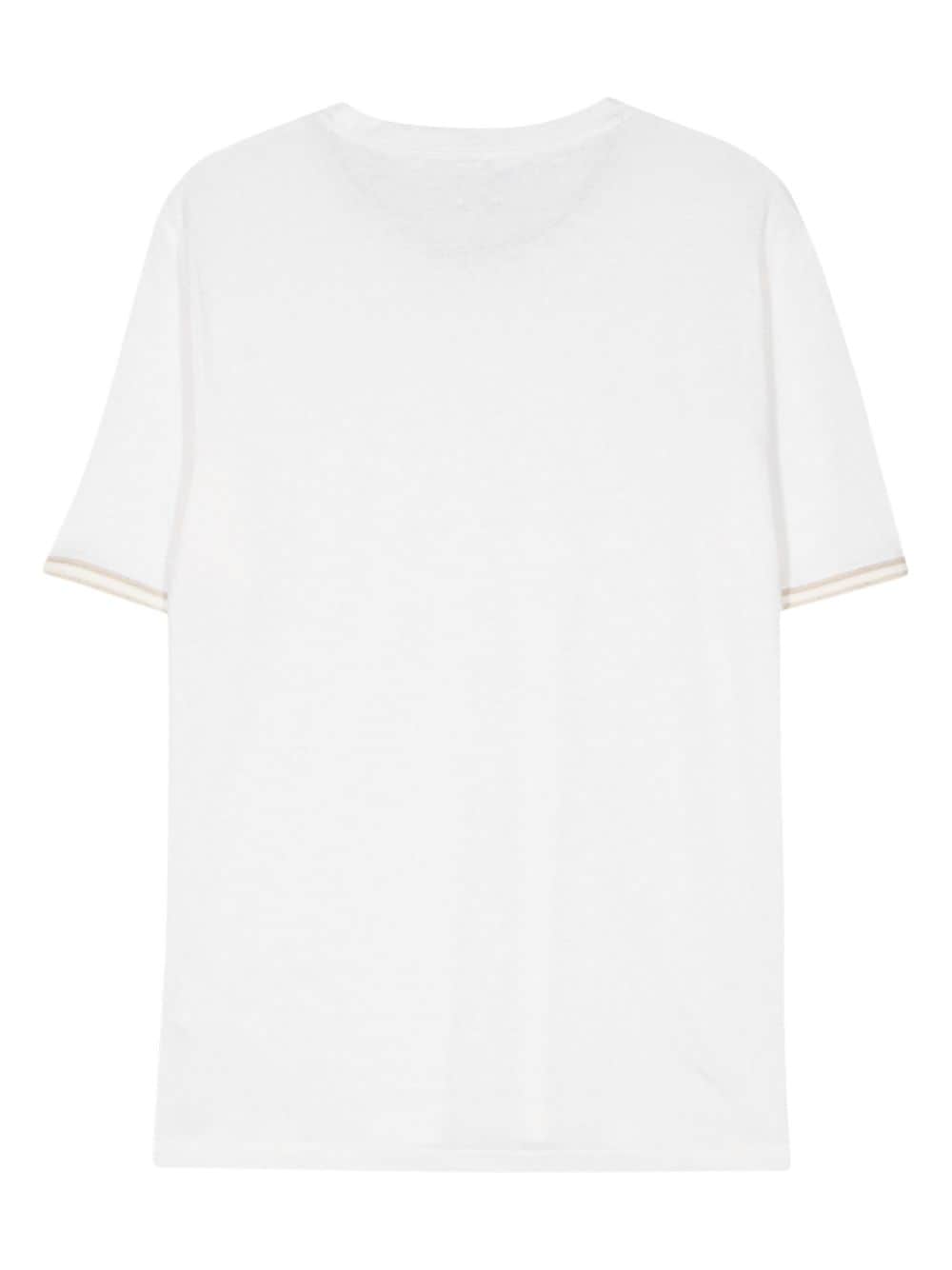 Eleventy contrast-trim T-shirt - Beige