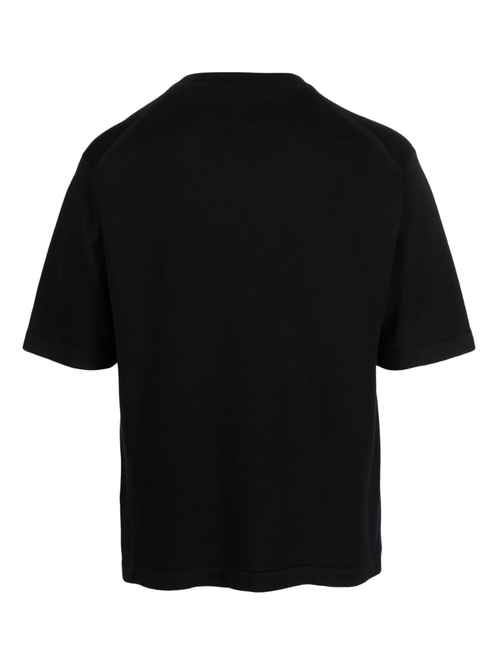 John Smedley Katoenen T-shirt - Zwart