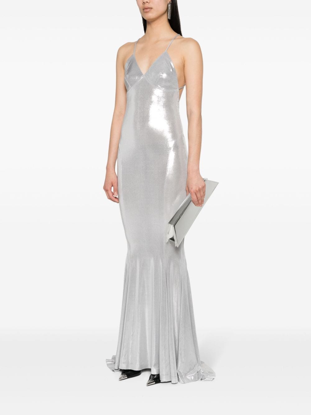 Norma Kamali fishtail maxi dress - Zilver