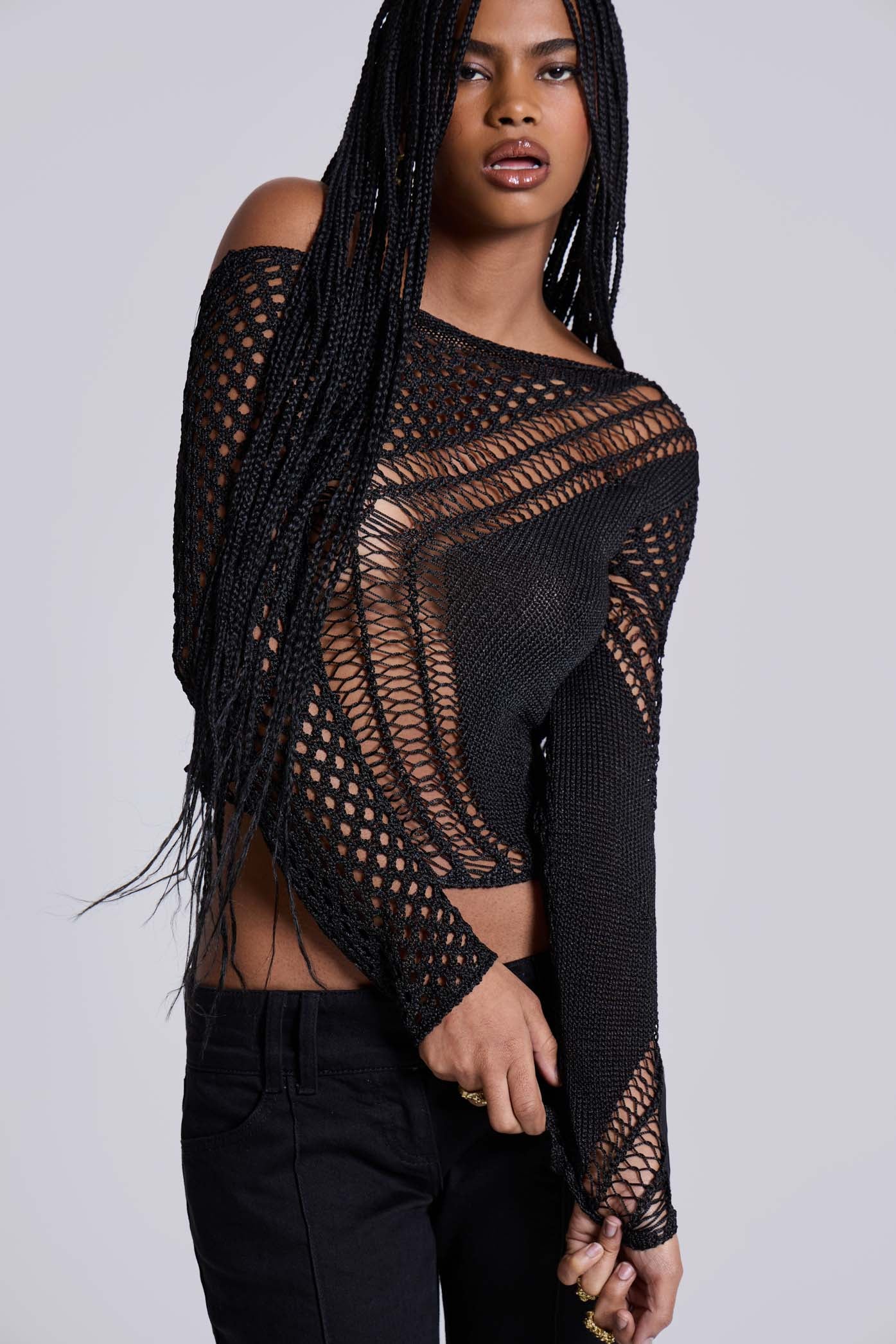 Jaded London Rave Knit Backless Top