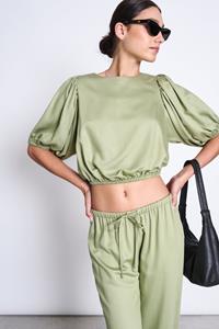 JAN N JUNE JAN 'N JUNE Damen vegan Bluse Skye Pale Olive