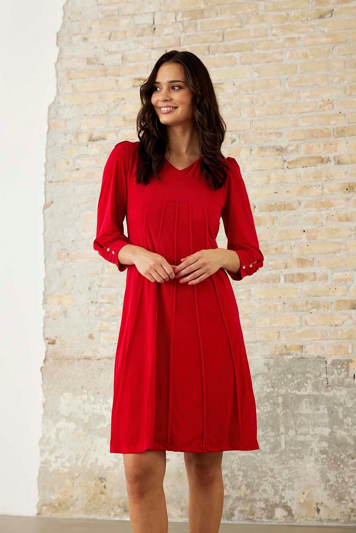 IN FRONT LUCY DRESS 16131 201 (Red 201)