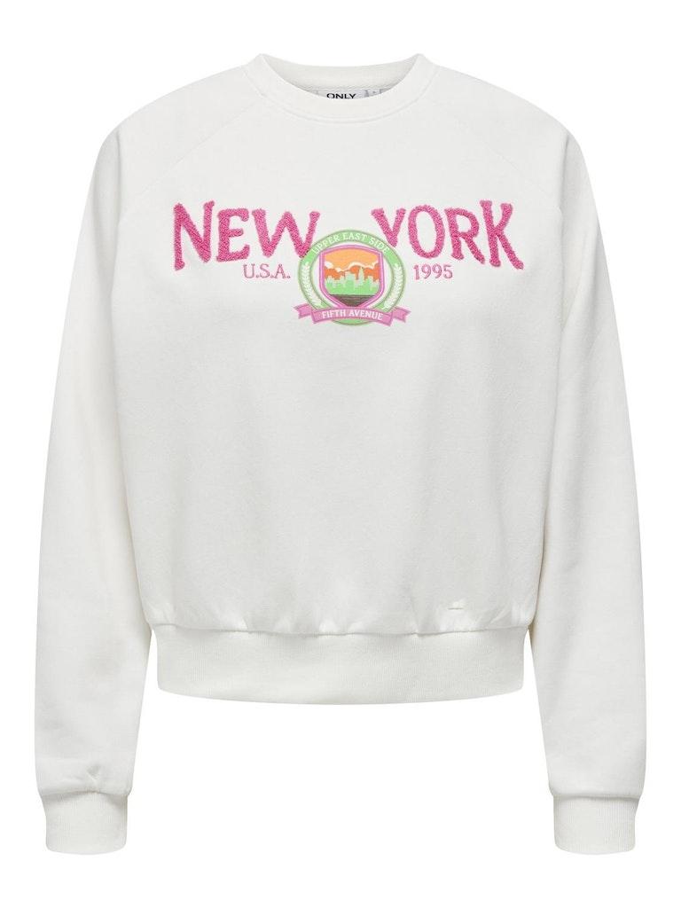 Only Female Sweaters Onlgoldie L/s Nyc O-neck Box Swt 15317023