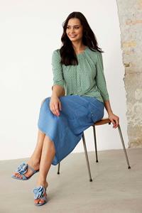 IN FRONT MARCIA BLOUSE 16191 615 (Green 615)