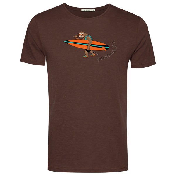 GreenBomb  Animal Sloth Surf Spice - T-Shirts - T-shirt, bruin