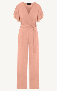The Musthaves Jumpsuit Dames Smocked Dust Roze