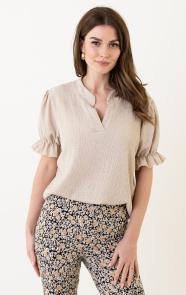 The Musthaves Smocked Top Sevilla Beige