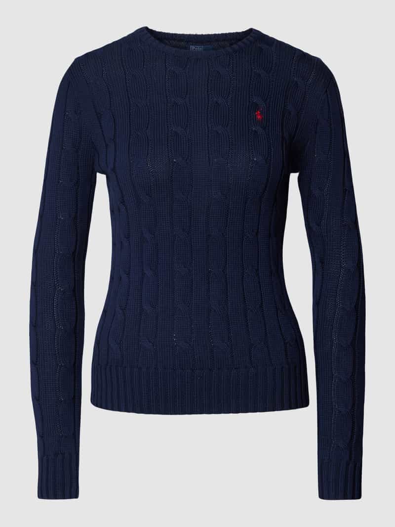 Polo Ralph Lauren Gebreide pullover met labelstitching, model 'JULIANNA'