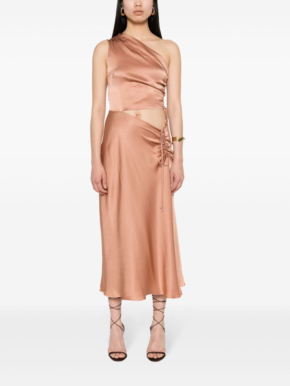 Alberta Ferretti Asymmetrische jurk - Roze