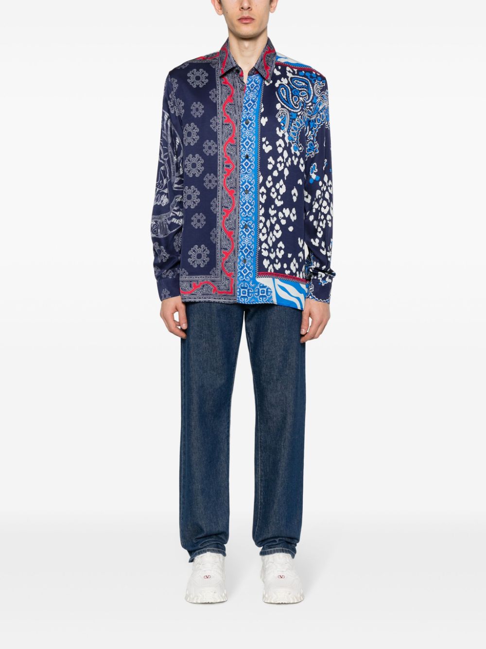 Just Cavalli Overhemd met print - Blauw