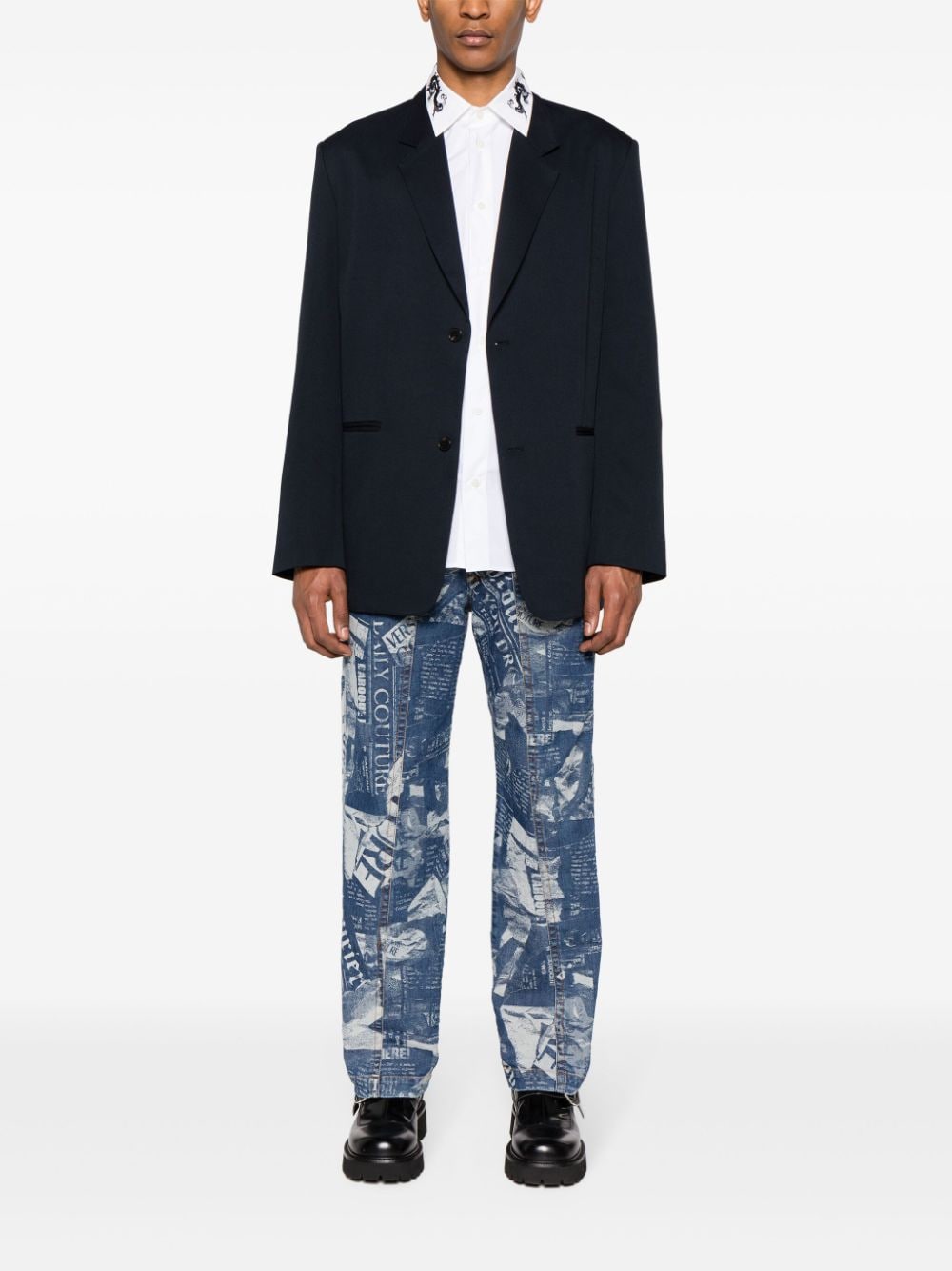 Versace Jeans Couture Katoenen overhemd met print - Wit