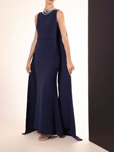 Safiyaa Ginevra cape gown - Blauw