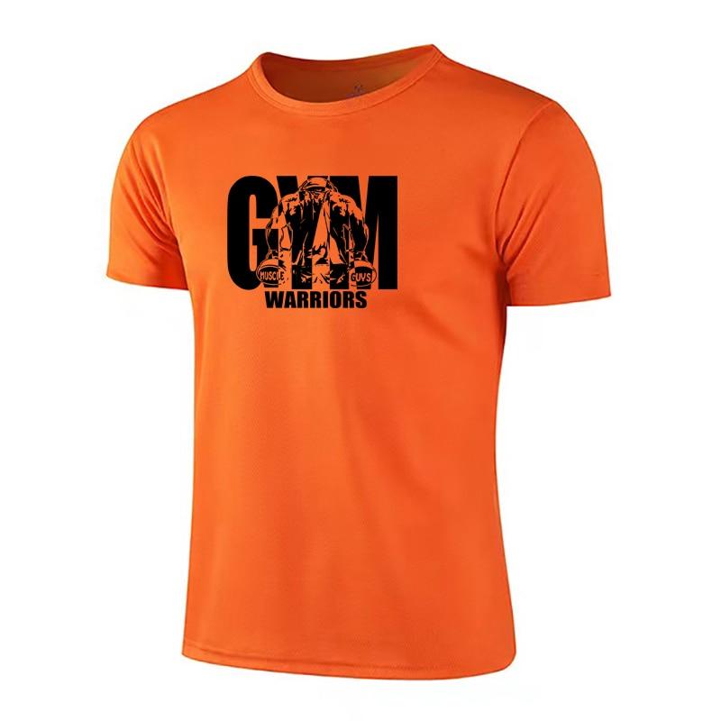 Muscleguys Heren Polyester Cool Feeling Sneldrogend Top met korte mouwen Summer Workout Fitness Loose T-shirt