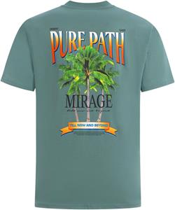 Pure Path Mirage print t-shirt faded green