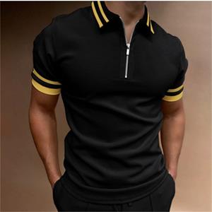 TSBABY 2023 Nieuwe Mannen Mode 3D Gedrukt Polo Shirt Rits T-shirt Casual Korte Mouw T-shirt Mannen Sport Polo shirt