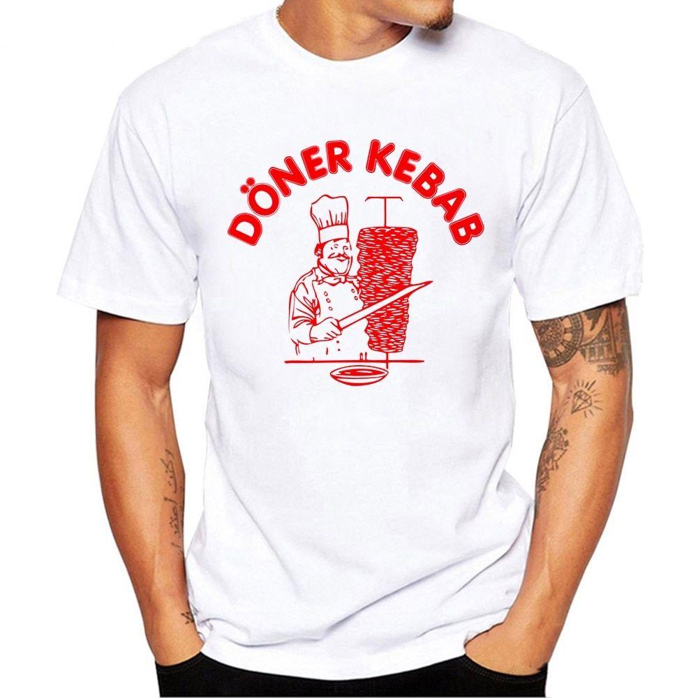 ETST WENDY 005 Mannen Grappige WhiteT-shirt Doner Kebab Mannen Korte Mouw T-shirt Paar Tees Streetwear Vintage Harajuku Tops Kleding Kwaliteit t-shir