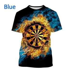 Xuhaijian02 Zomer Unisex Dartbord T-shirt Harajuku Stijl Top T-shirt Dart Gooien 3D Afdrukken heren T-shirt Gepersonaliseerde Korte mouwen