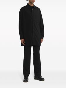 Yohji Yamamoto Katoenen overhemd met gelaagde kraag - Zwart