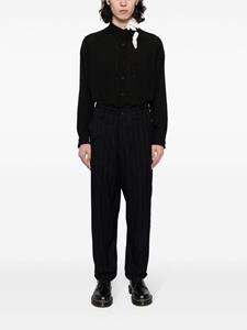 Yohji Yamamoto layered appliqué-detail shirt - Zwart