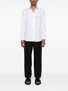 Paul Smith Overhemd met geborduurd logo - Wit