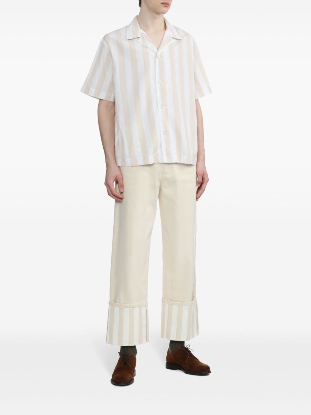 Sunnei striped cotton shirt - Wit