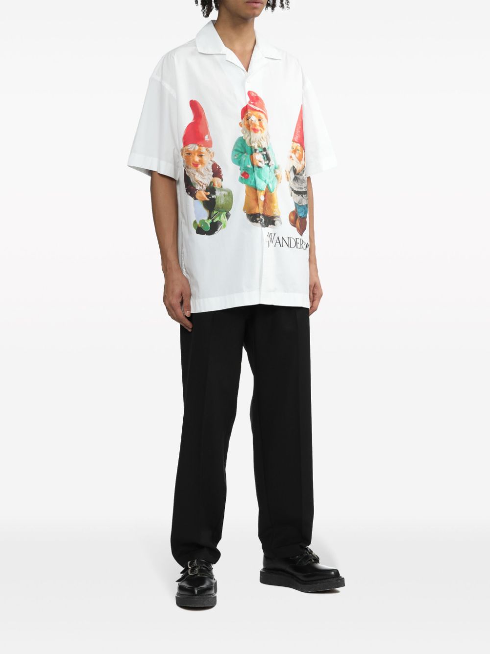JW Anderson Gnome Trio katoenen overhemd met print - Wit