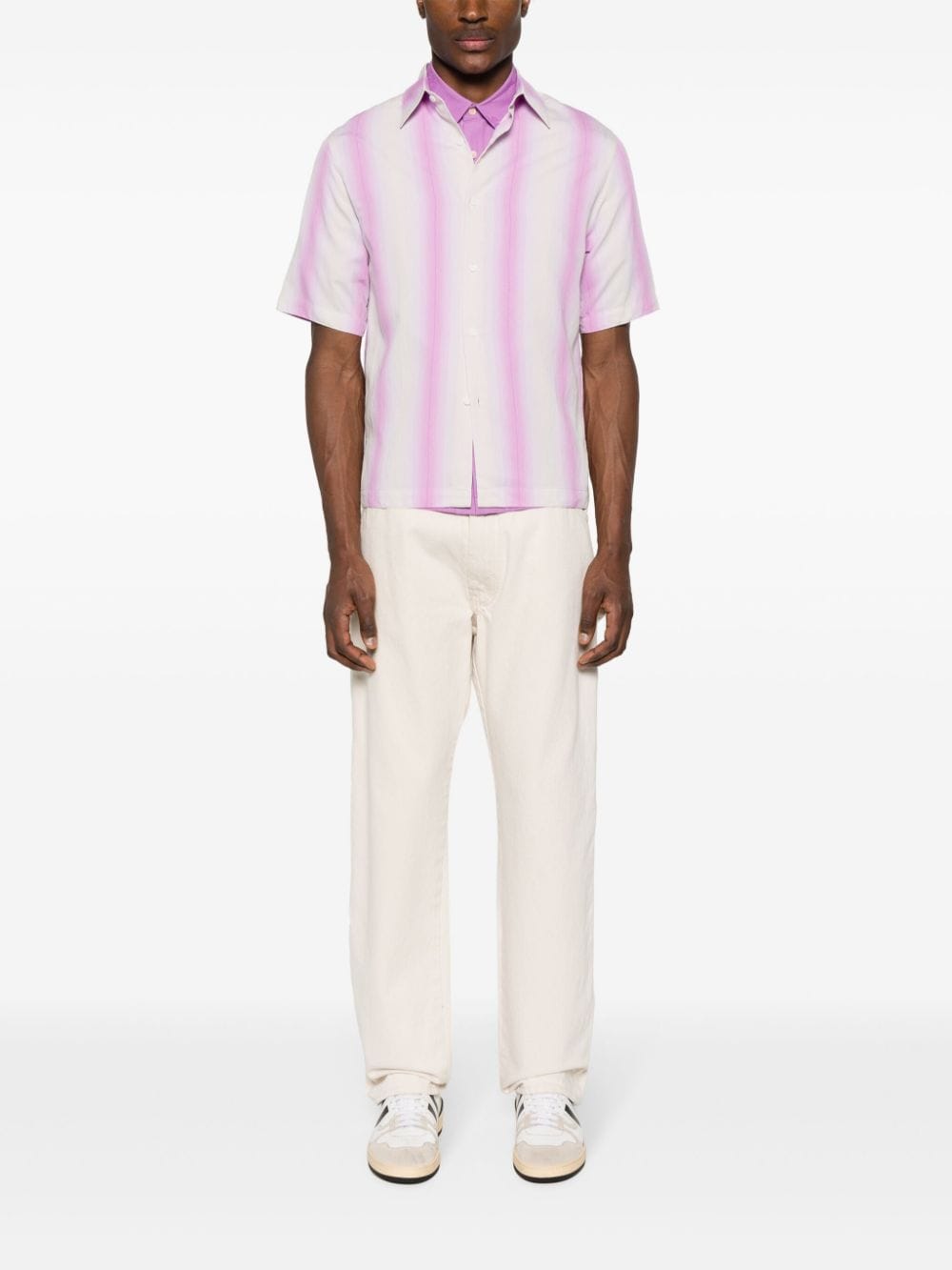 SANDRO Overhemd met vervaagd gestreept patroon - Roze
