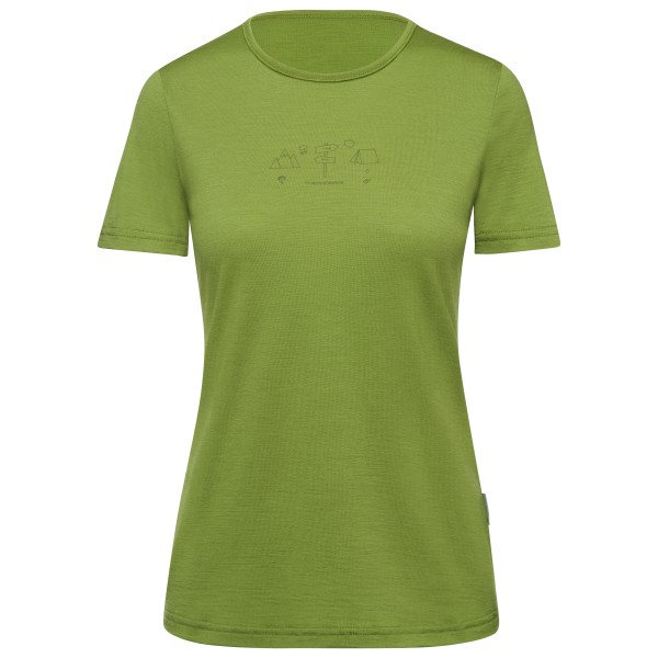 Thermowave  Women's Merino Life T-Shirt Van Life - Merinoshirt, olijfgroen/groen