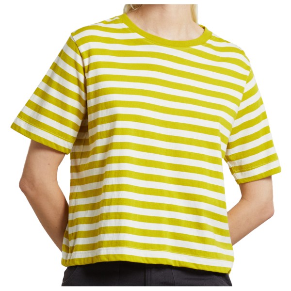 Dedicated  Women's T-Shirt Vadstena Stripes - T-shirt, geel
