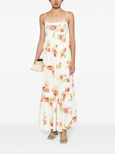 Acler Dartford maxi-jurk met bloemenprint - Beige