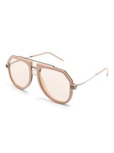 Dolce & Gabbana Eyewear Zonnebril met schild montuur - Beige