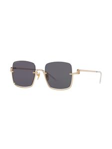 Gucci Eyewear Zonnebril met vierkant montuur - Goud