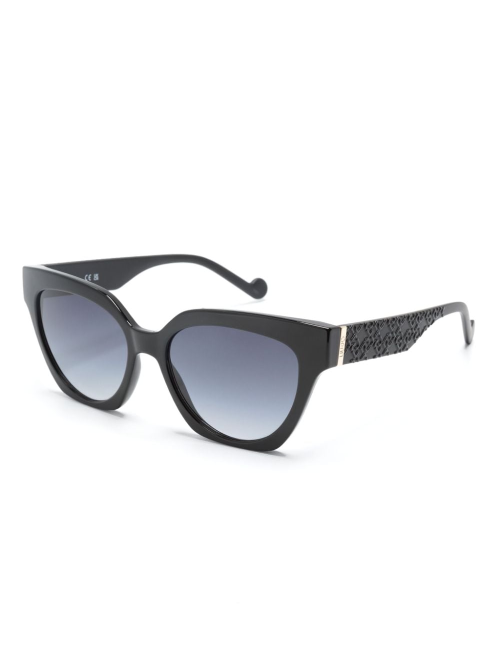 LIU JO monogram-embossed cat-eye sunglasses - Zwart